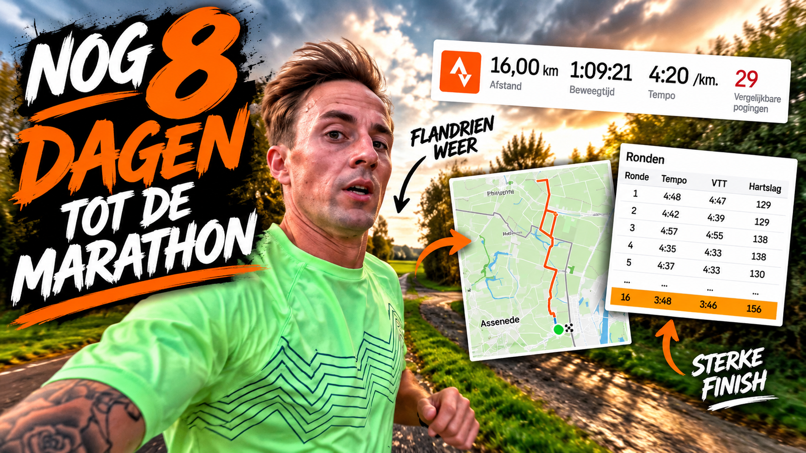 Nog 8 dagen tot de marathon van Etten-Leur: 16 km lopen en sterker eindigen dan verwacht
